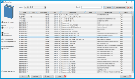 General Ledger Transactions