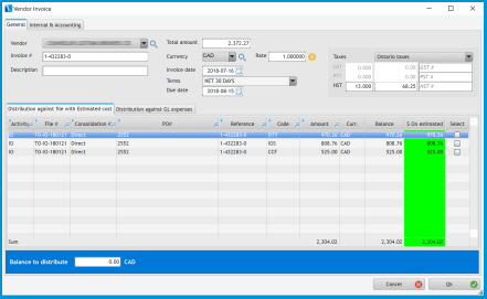 Vendor Invoices Entry
